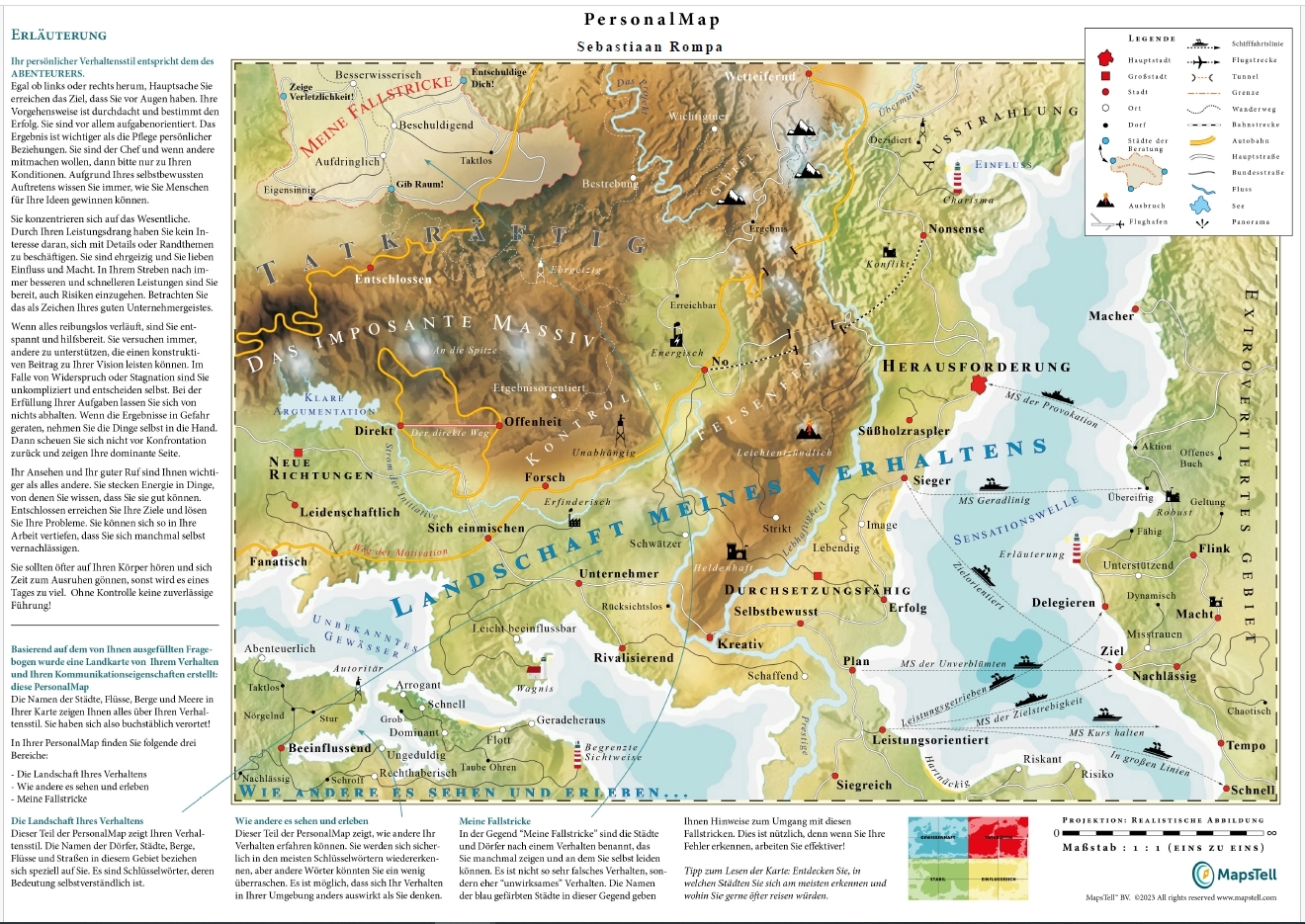 "Beispiel einer individuellen PersonalMap Verhaltenslandkarte"